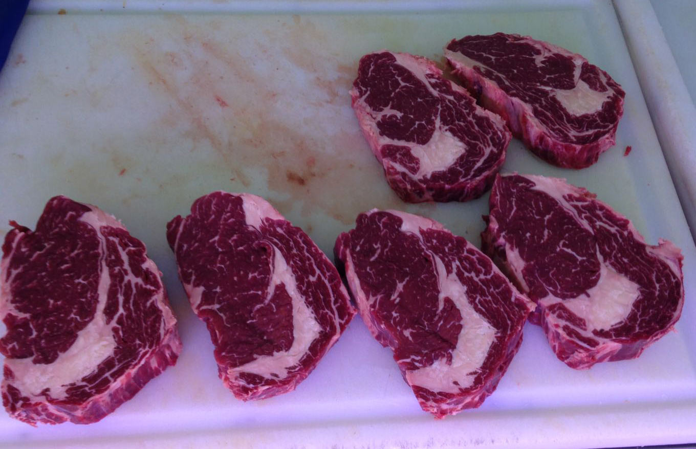 Unsere Fleischberge für den Verzehr auf der Selbstversorgerhütte