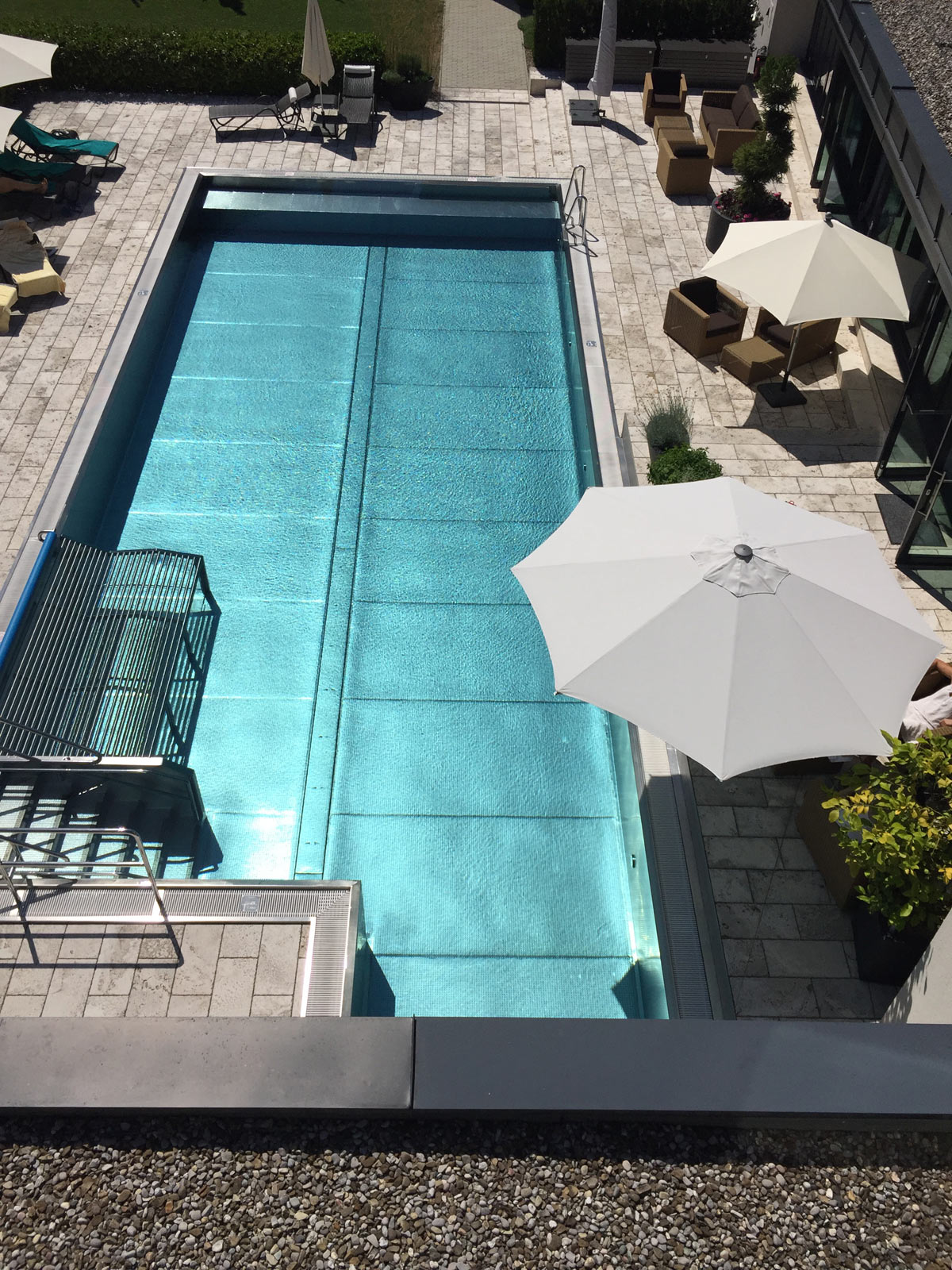 Villa Vitalis Pool von oben